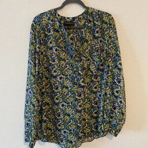 LANE BRYANT Floral long sleeve blouse